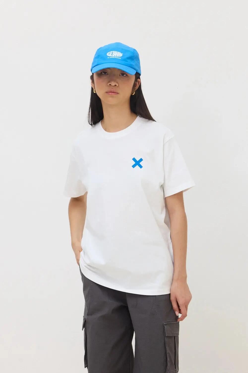 Camiseta Blue Banana de 100% Algodón Orgánico Amsterdam Blanca 4/7