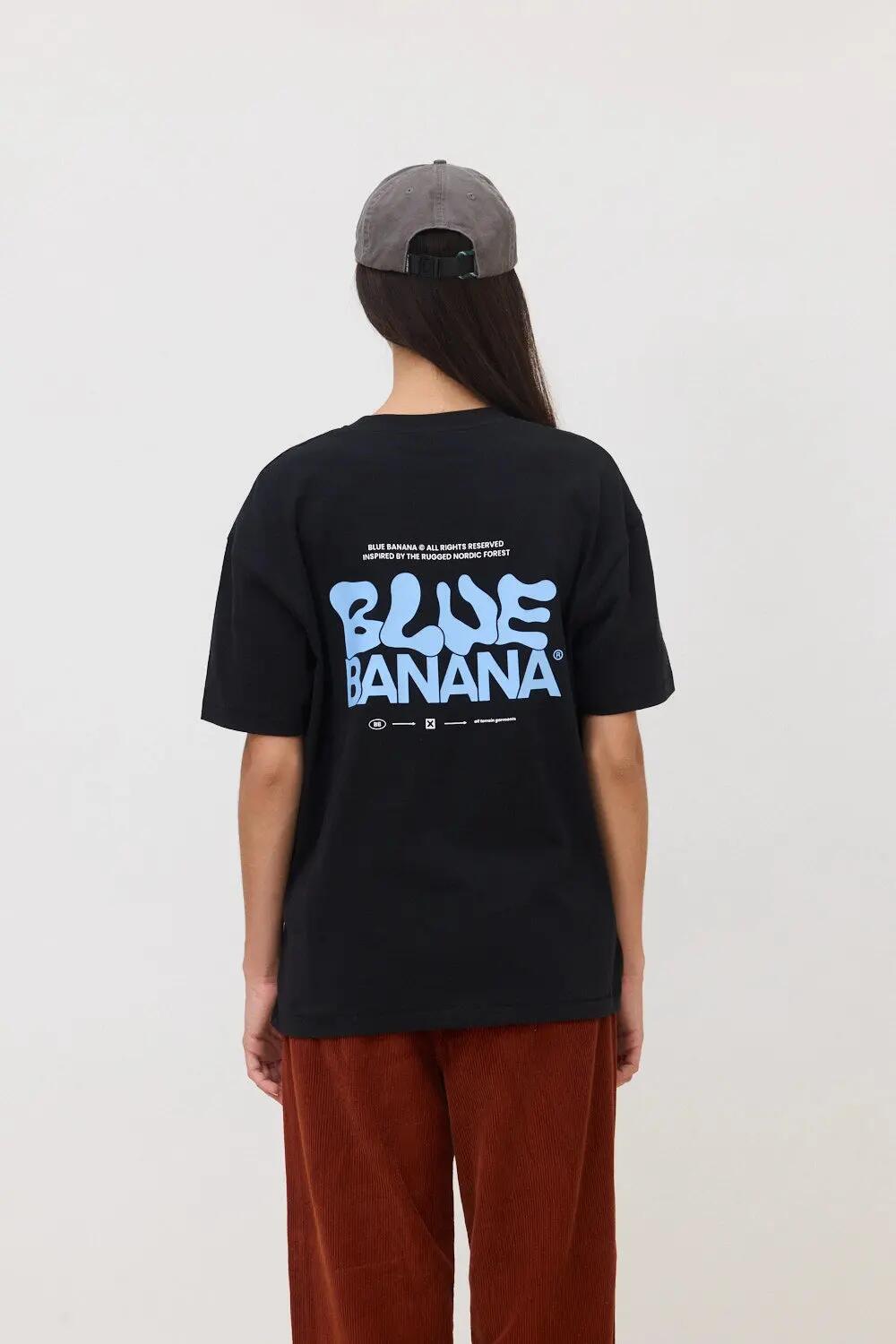 Camiseta Blue Banana de 100% Algodón Orgánico Pike Negra 5/7
