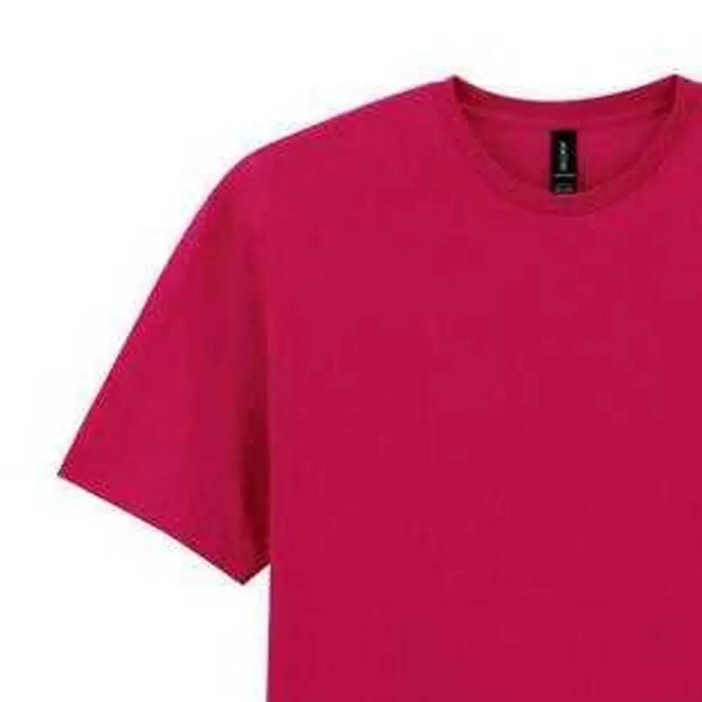 Tshirt Uni Et Léger Manches Courtes Adulte (Rouge Rose) 3/3