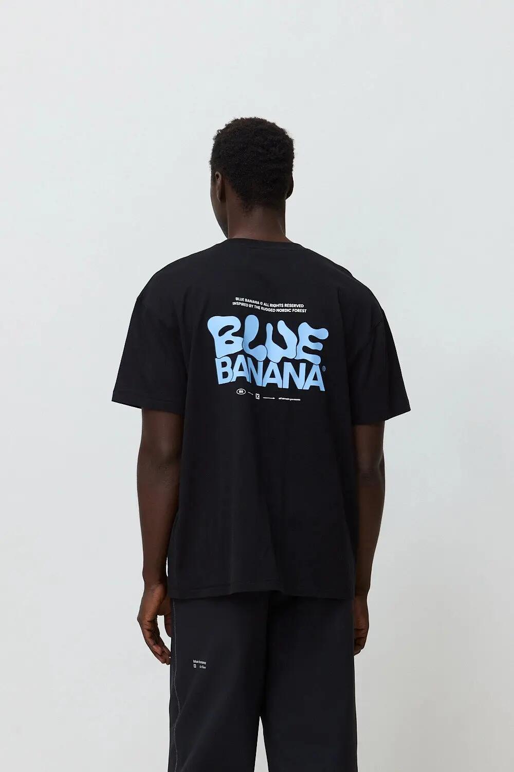 Camiseta Blue Banana de 100% Algodón Orgánico Pike Negra 2/7