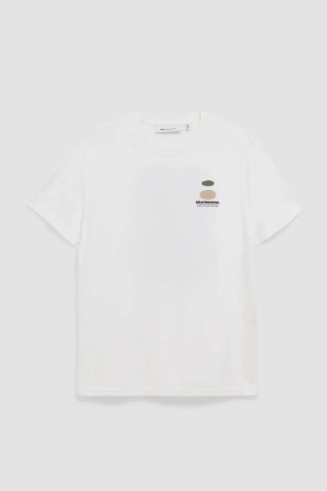 Camiseta Blue Banana de 100% Algodón Orgánico Forest Blanca 7/7