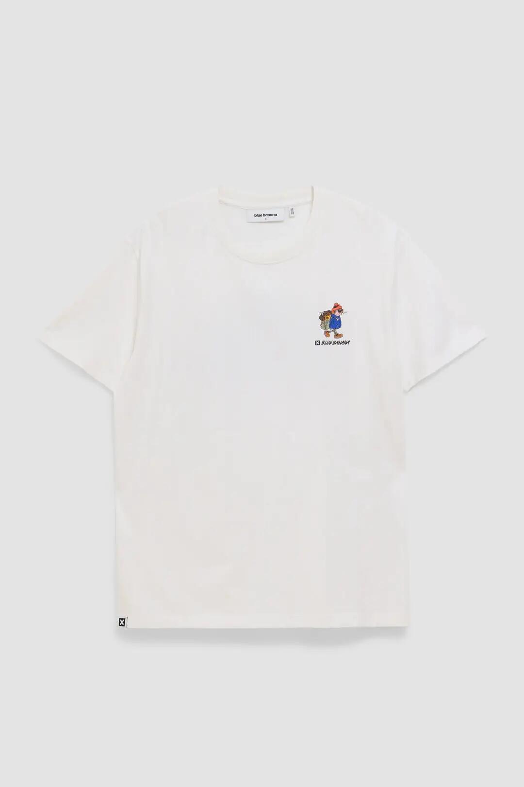 Camiseta Blue Banana de 100% Algodón Orgánico Hiker Blanca 7/7
