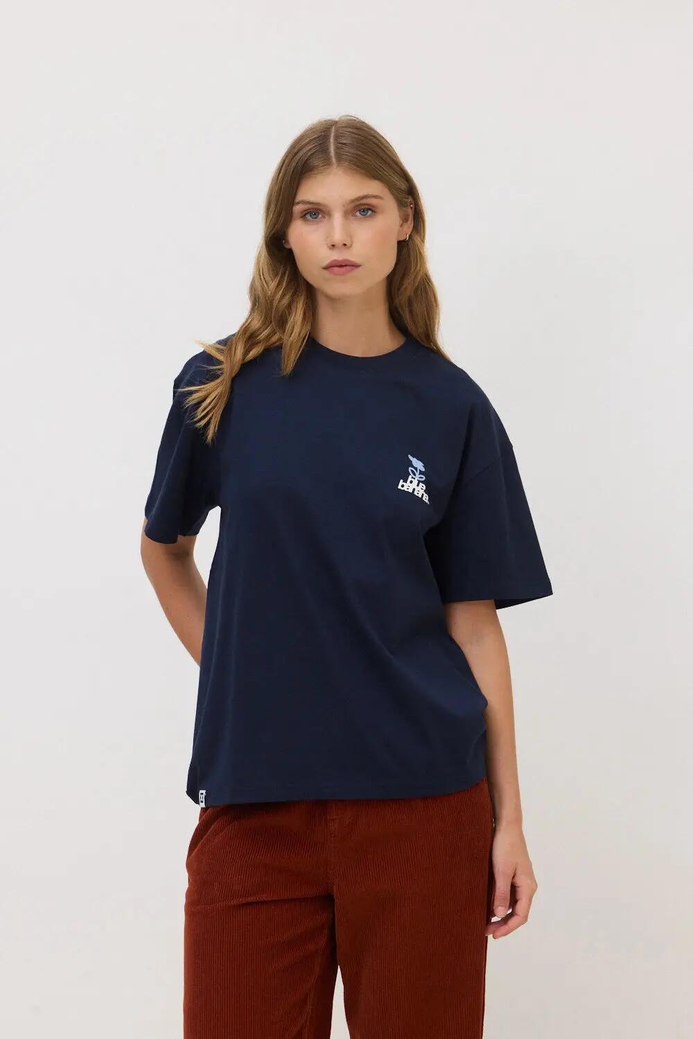 Camiseta Blue Banana de 100% Algodón Orgánico Flower Azul Marino 4/7