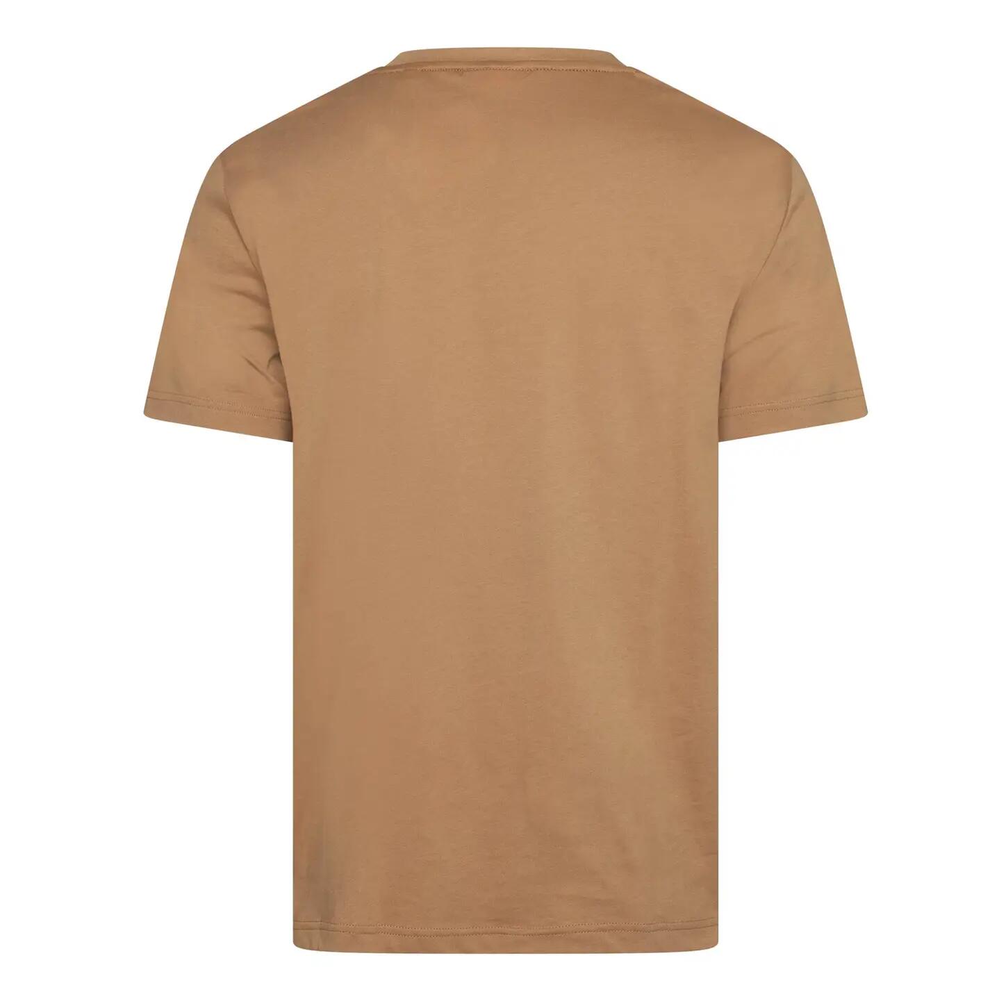 Maglietta Maniche Corte Uomo Gant Caramello Beige 2/3