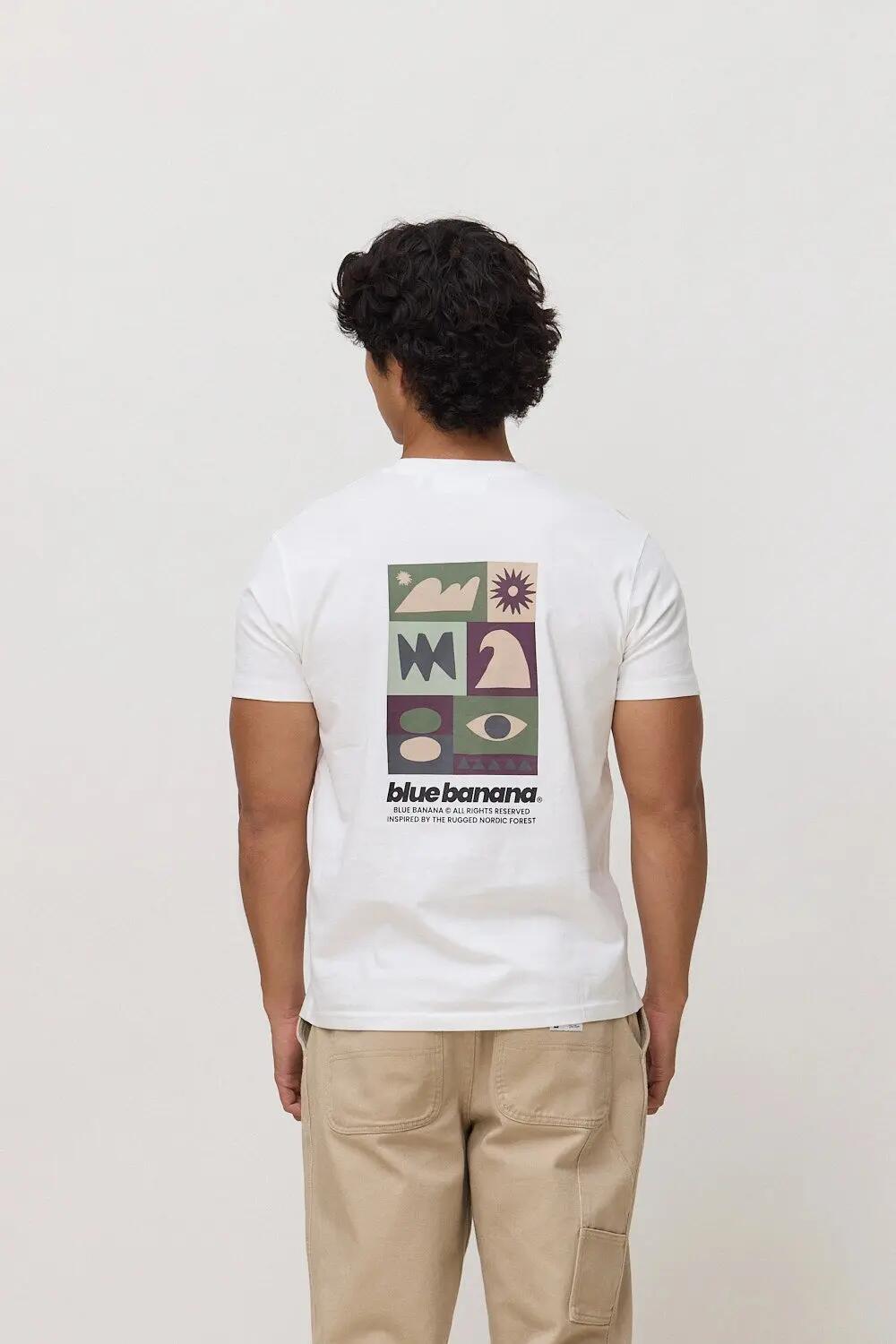 Camiseta Blue Banana de 100% Algodón Orgánico Forest Blanca 2/7