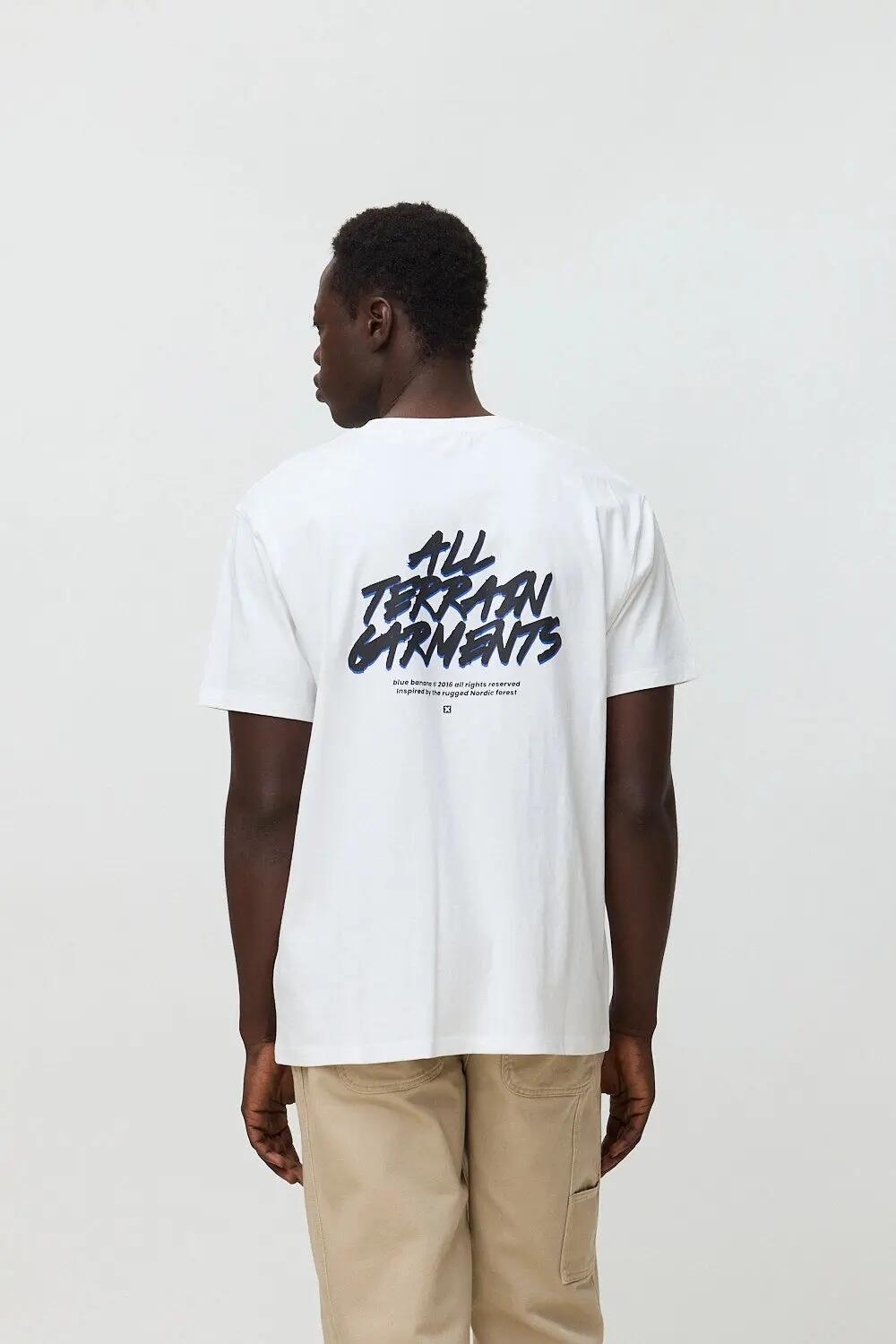 Camiseta Blue Banana de 100% Algodón Orgánico Hiker Blanca 2/7
