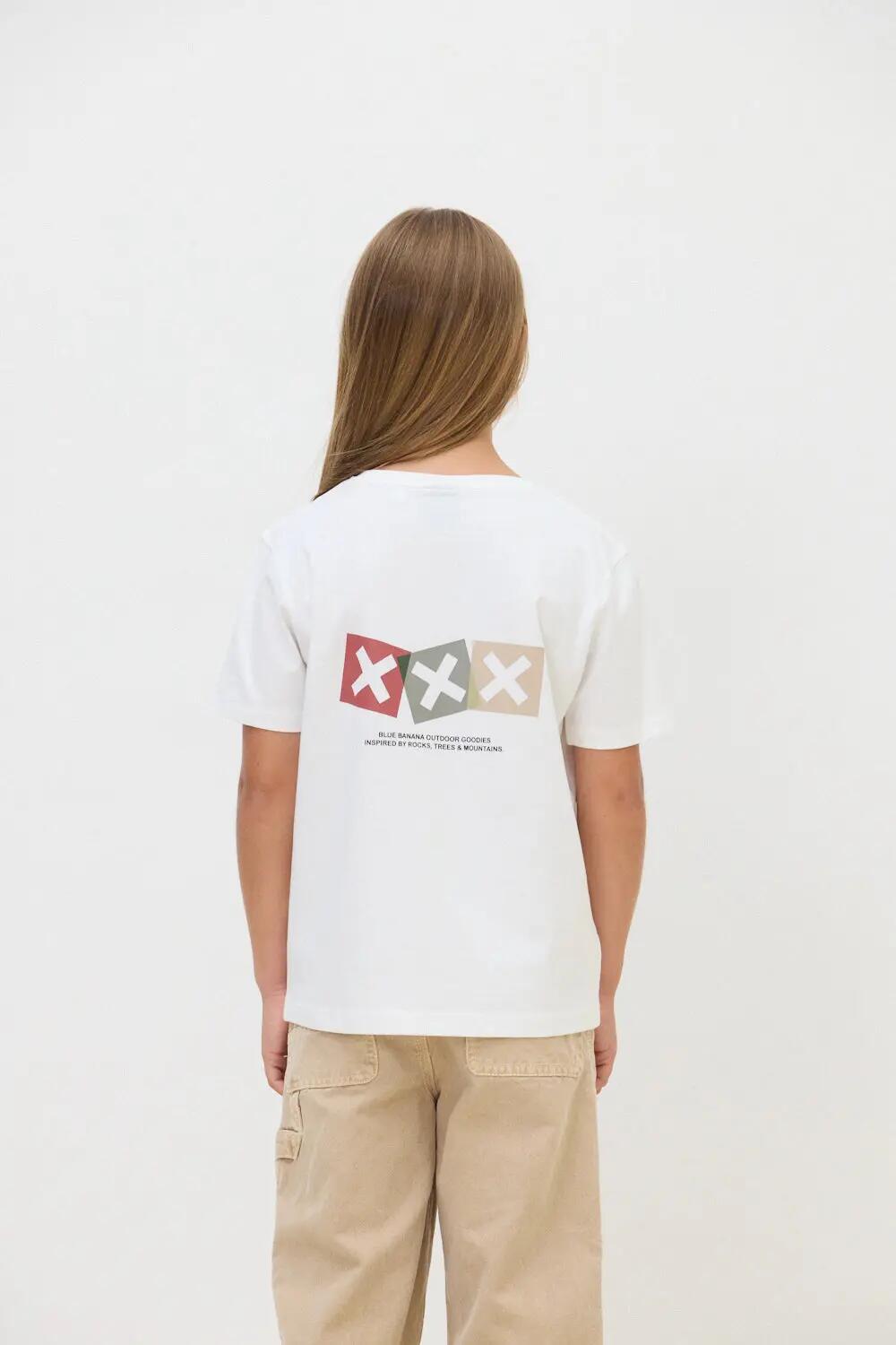 Camiseta Kids Blue Banana de 100% Algodón Orgánico Dice Blanca 2/4
