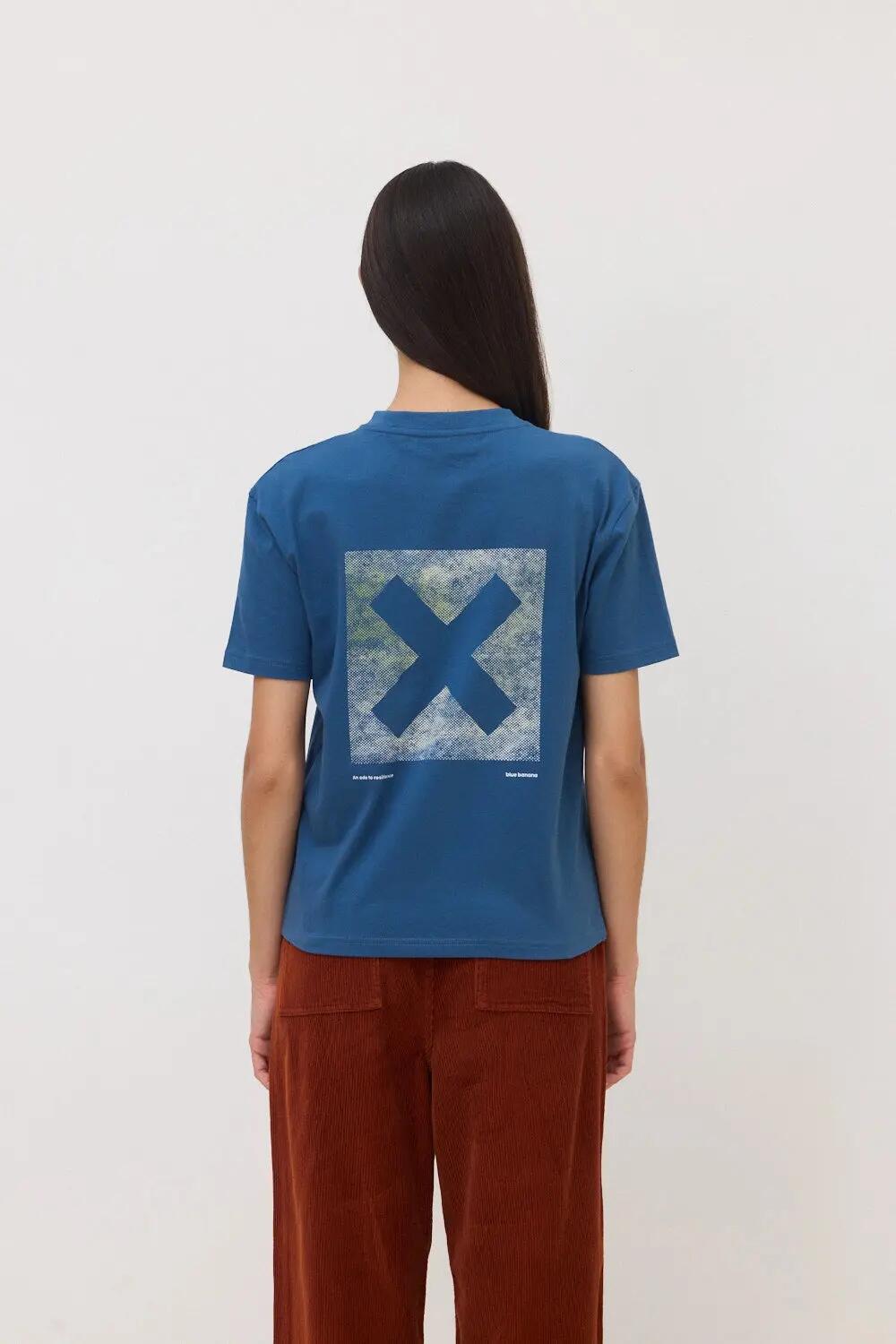 Camiseta de Mujer Blue Banana de Algodón Orgánico Nature Indigo Blue 2/4