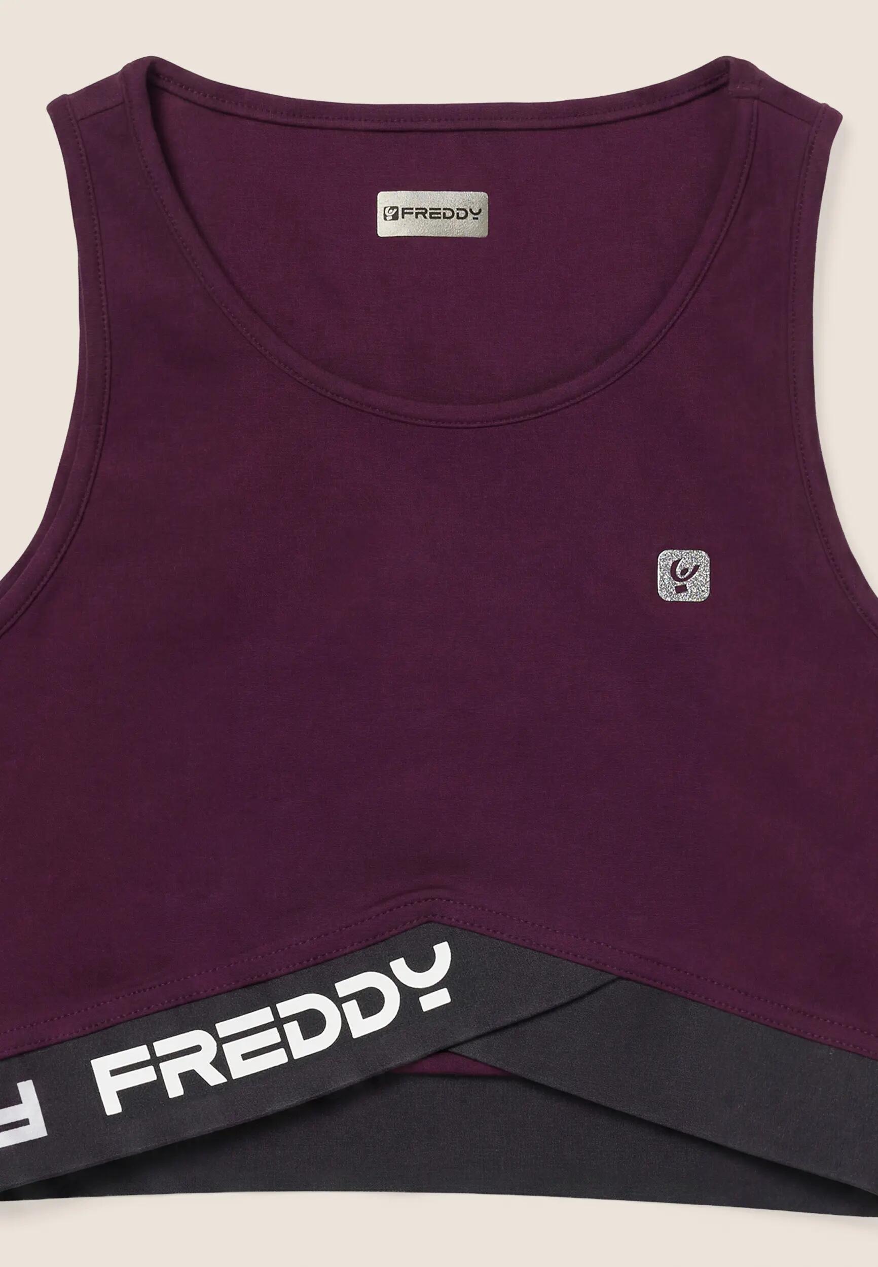 Sport Bra Mano Pesca con Fasce Elastiche Incrociate 3/3