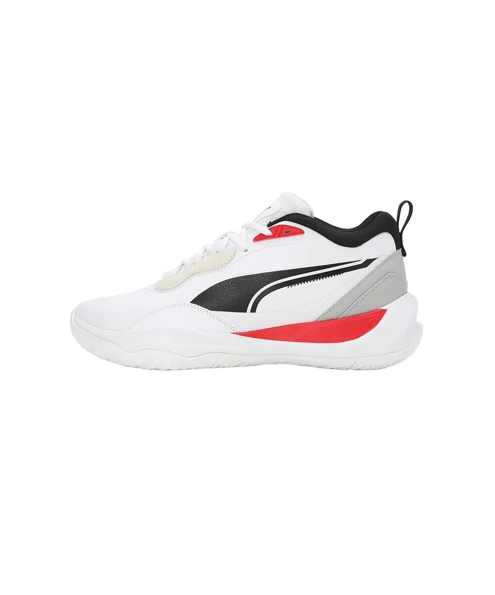 Chaussures - basket - homme - réactives profil bas - blanc/rouge 4/4