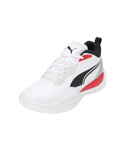 Chaussures - basket - homme - réactives profil bas - blanc/rouge 2/4