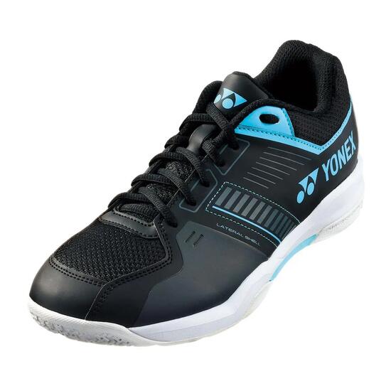 Chaussures - badminton - homme - antidérapantes, amorties - noir/bleu