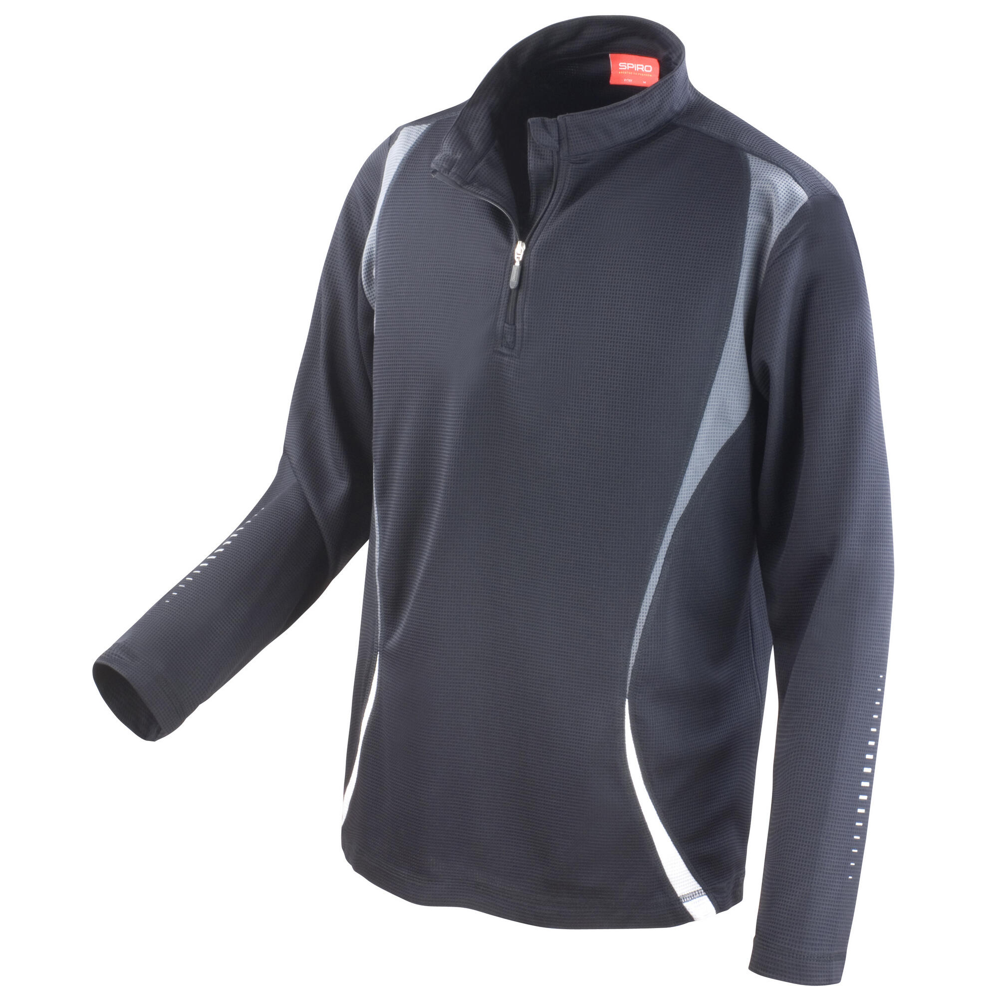 SPIRO Unisex Sports Trial Performance Training Top (Black/Grey/White)