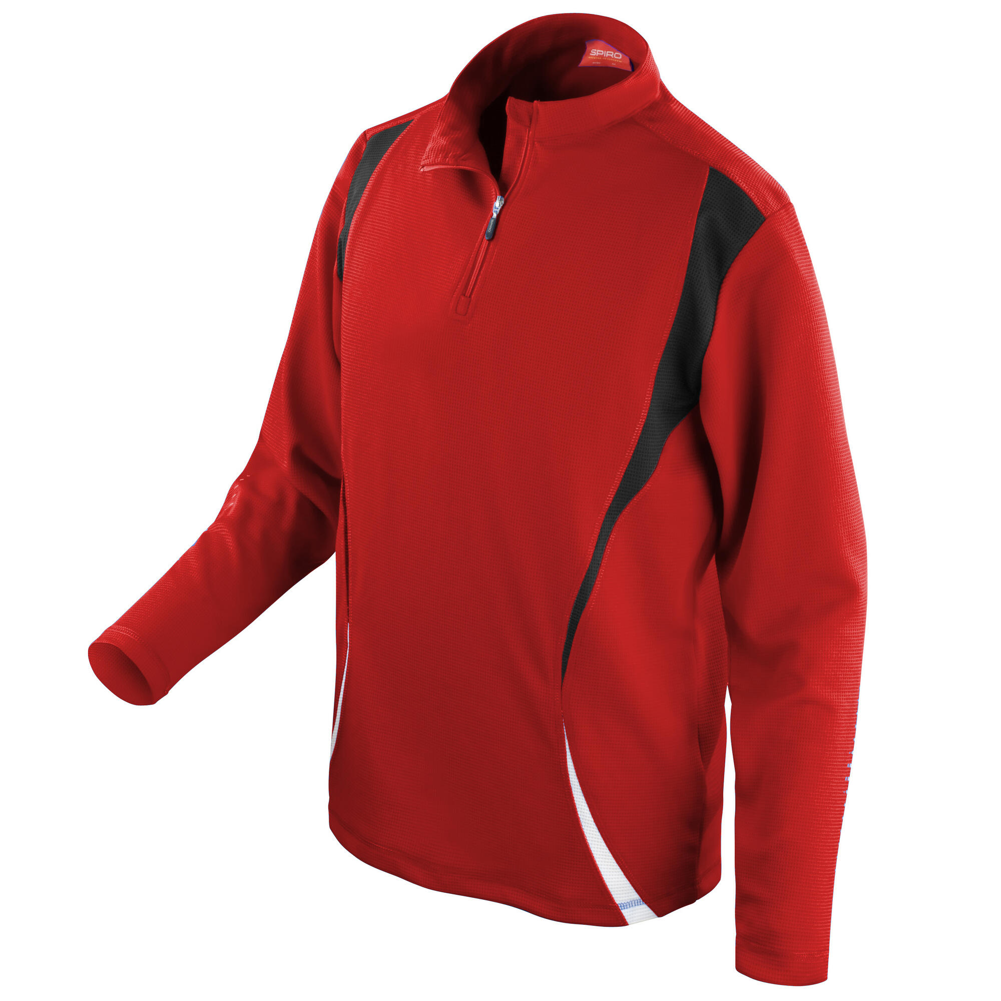 SPIRO Unisex Sports Trial Performance Training Top (Red/Black/White)