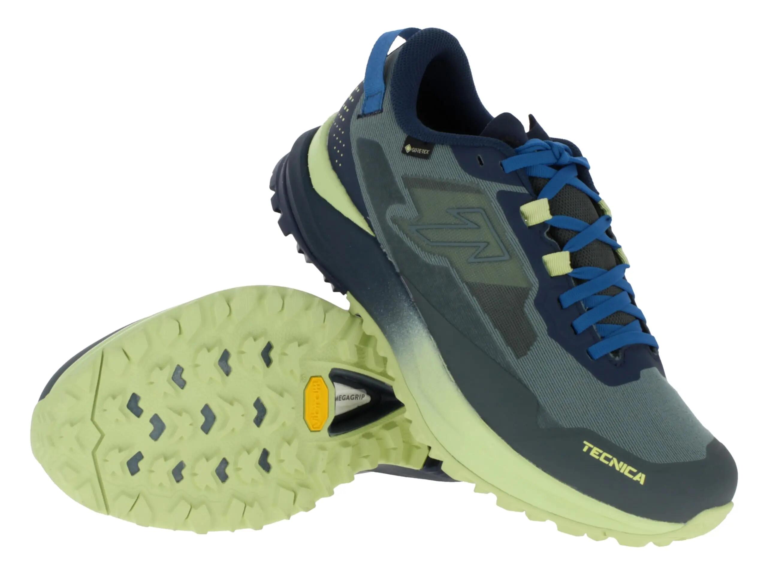 Scarpe - speed hiking - da uomo - leggere, impermeabili - blu/verde 4/4