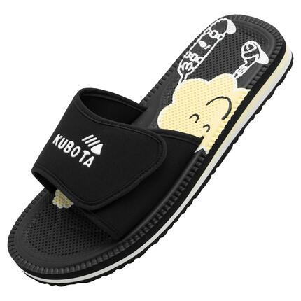 Kubota Femme Claquettes à Scratch Motif Fleurs Écru