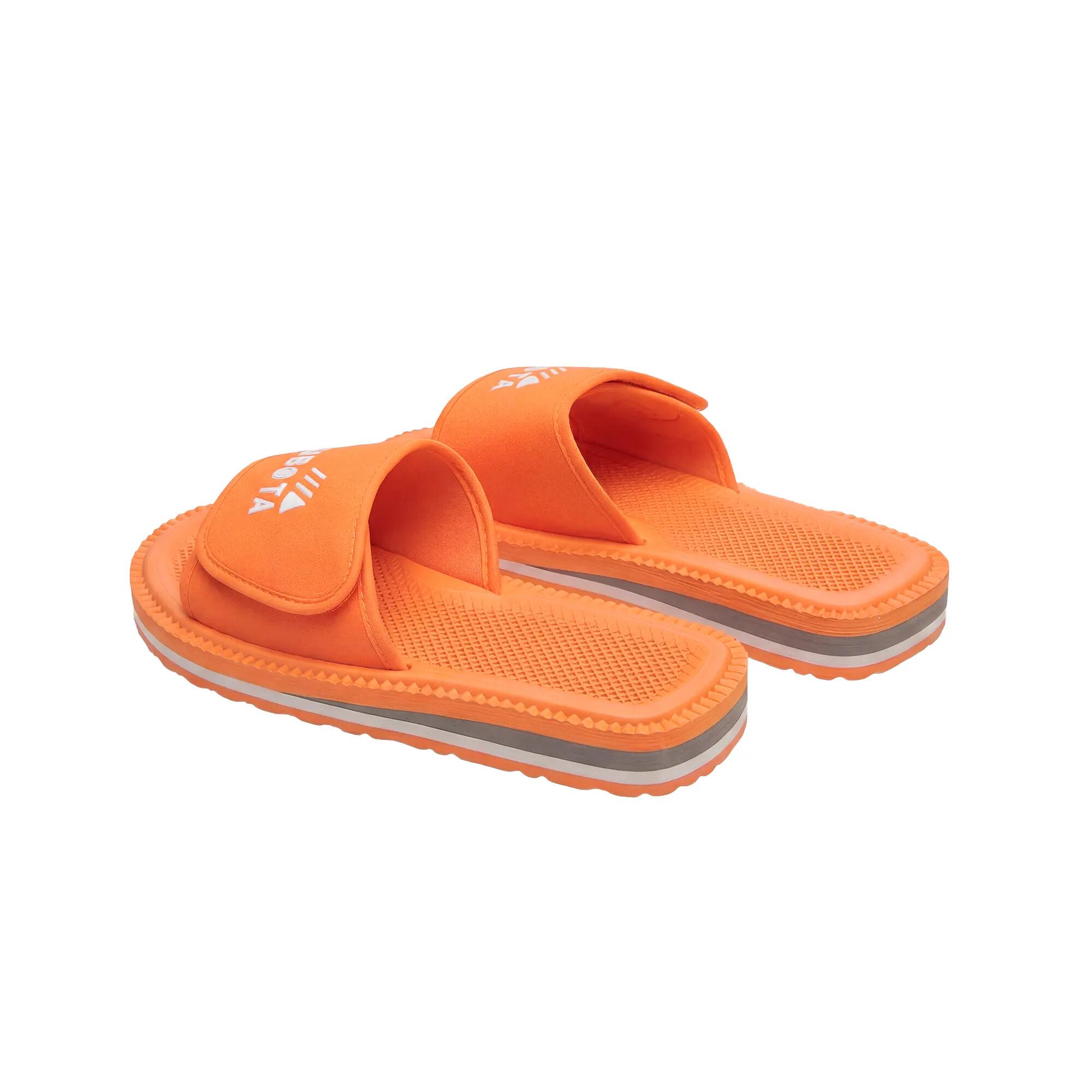 Kubota Herren Klettverschluss Badeschlappen Orange 5/6