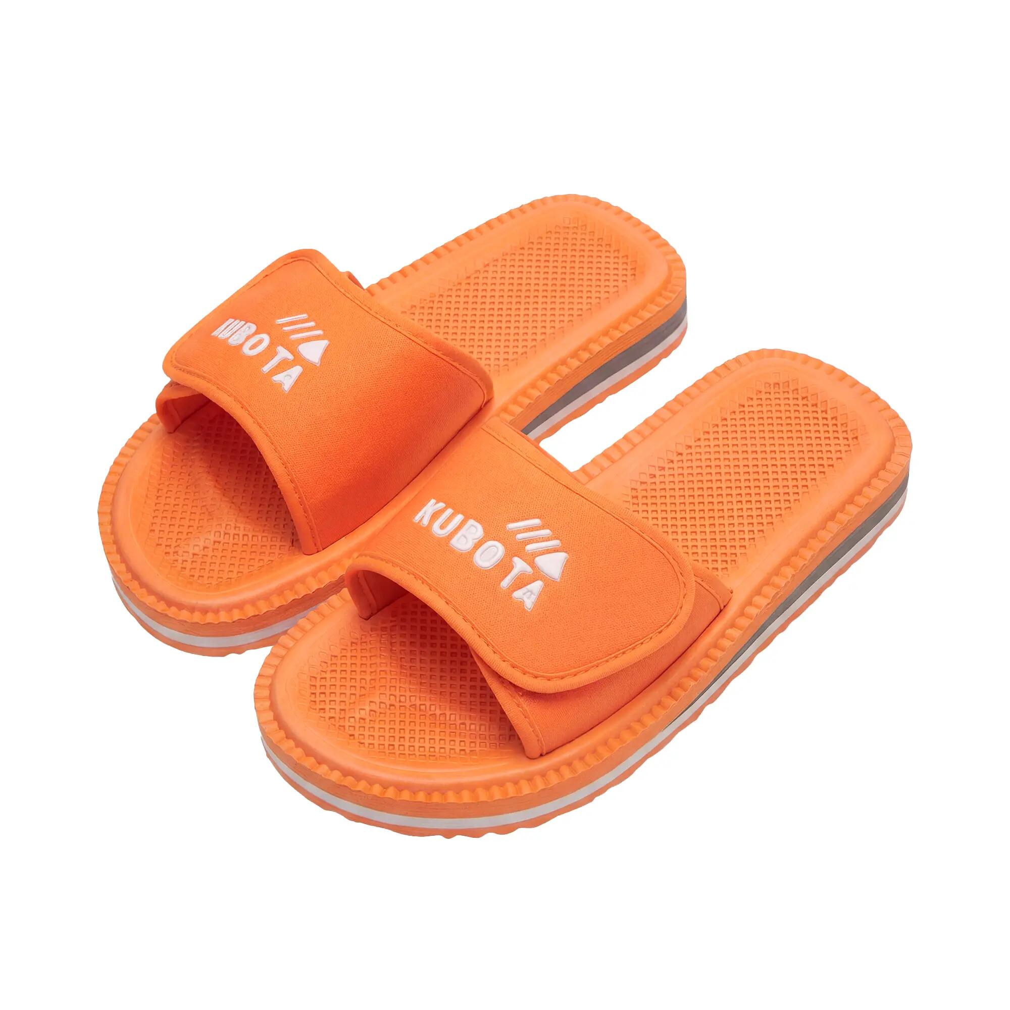 Kubota Herren Klettverschluss Badeschlappen Orange 4/6