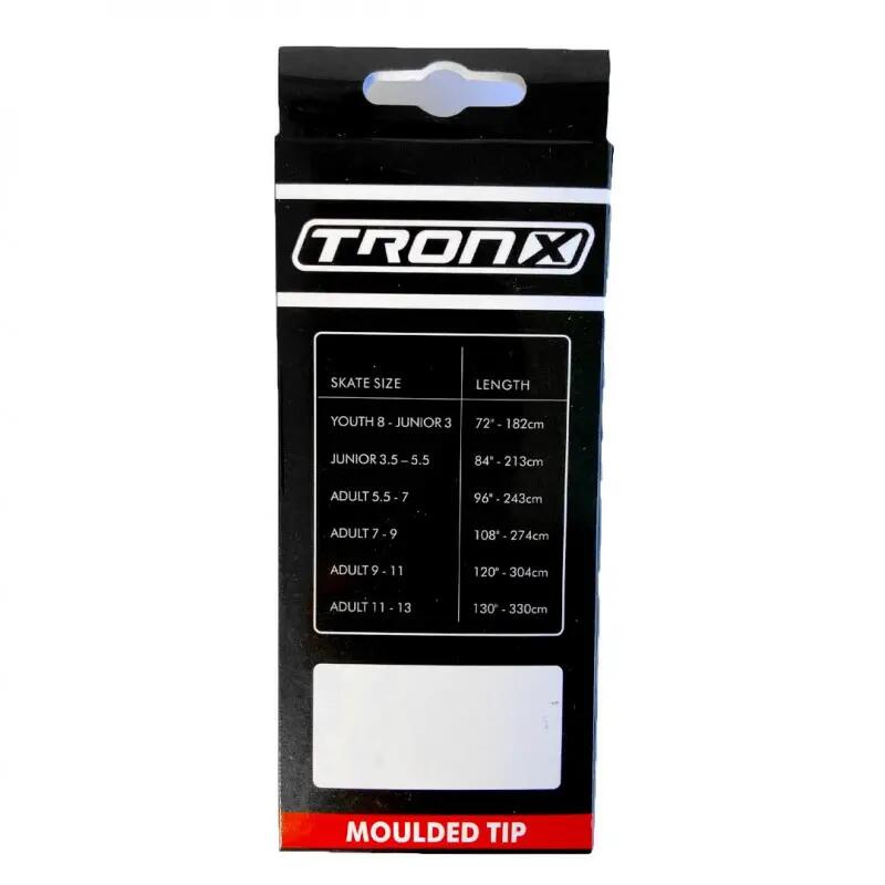 TRONX Ongewaxte ijshockeyveters, zwart, 130"/330cm 2/2