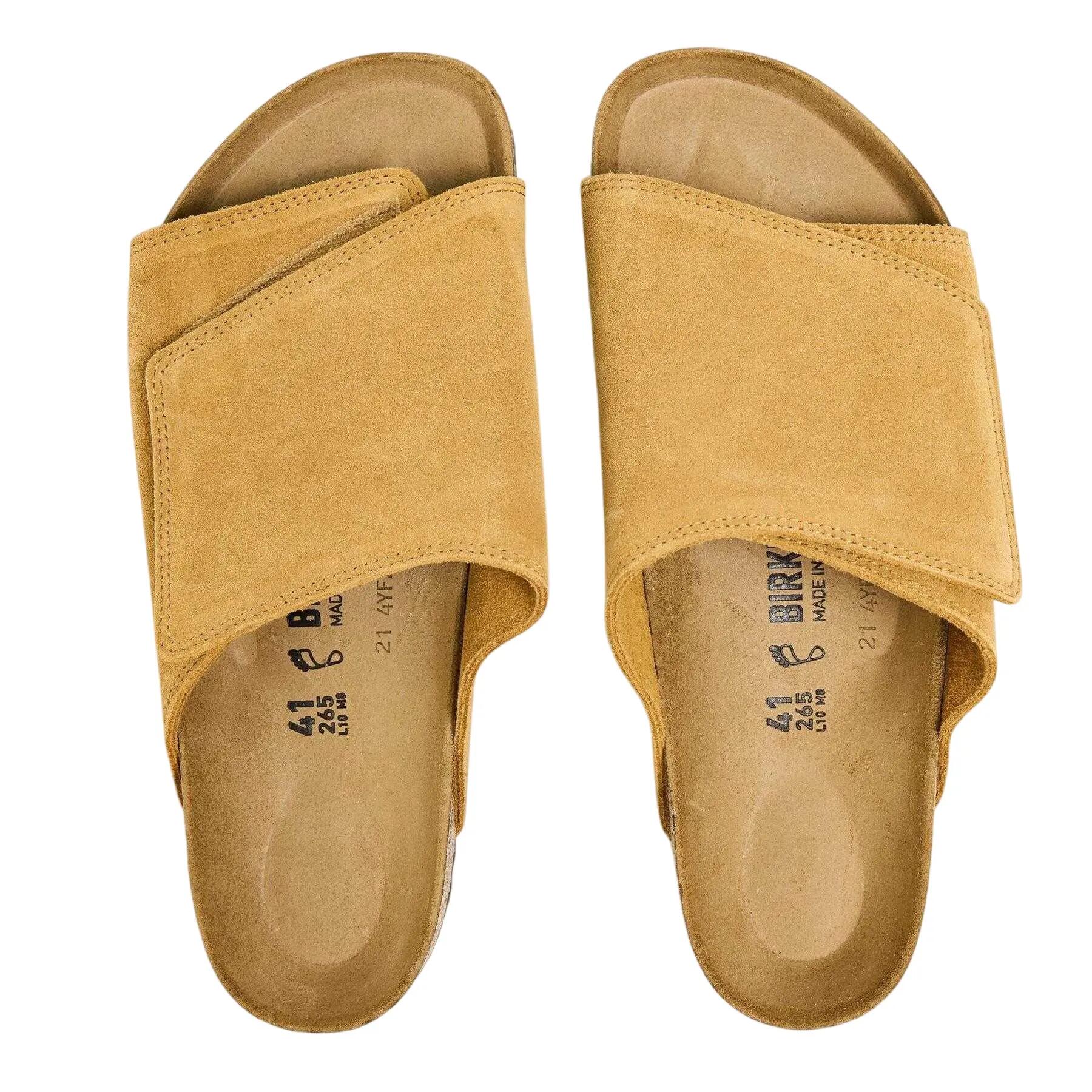 Mens Minimalist Suede Sandals (Cork) 3/4