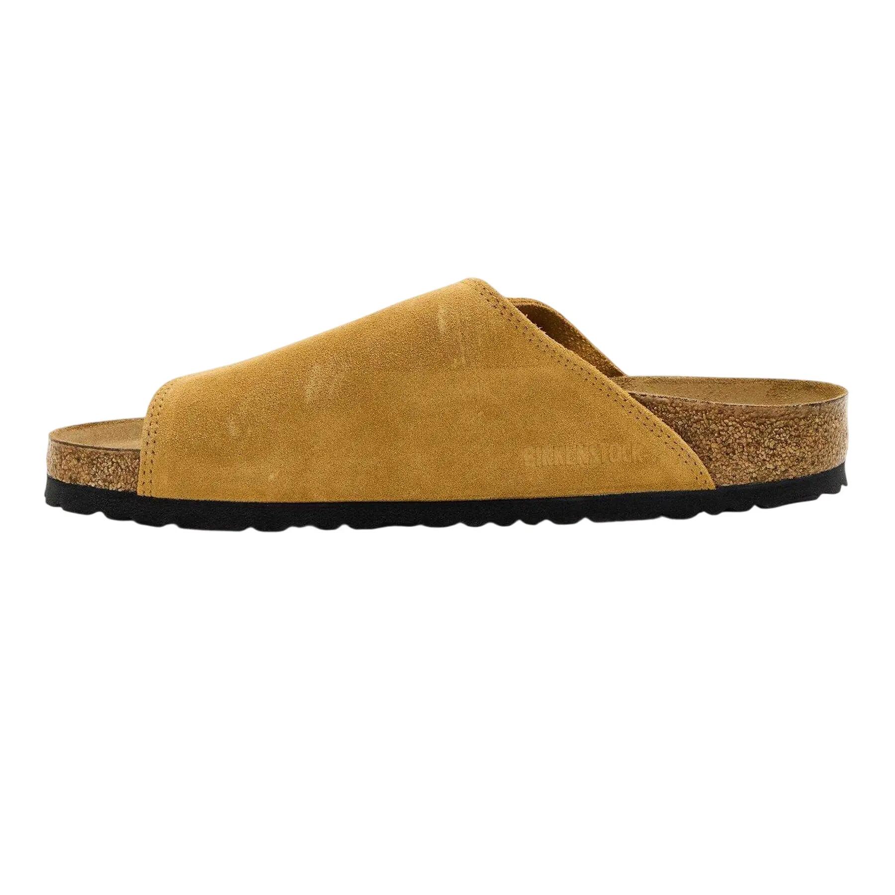 Mens Minimalist Suede Sandals (Cork) 2/4