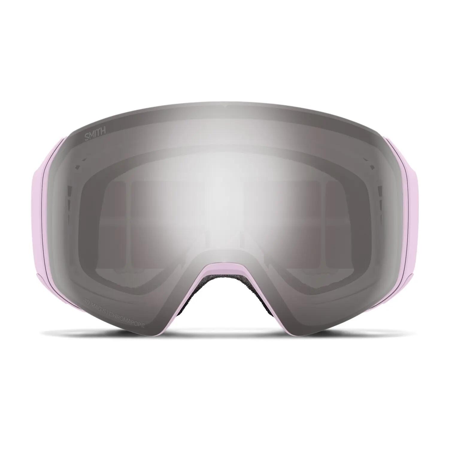Masque Ski 4d Mag S Pink Frost Chromapop Sun Platinum Mirror Cat 3 + Cat 1 Femme 3/4