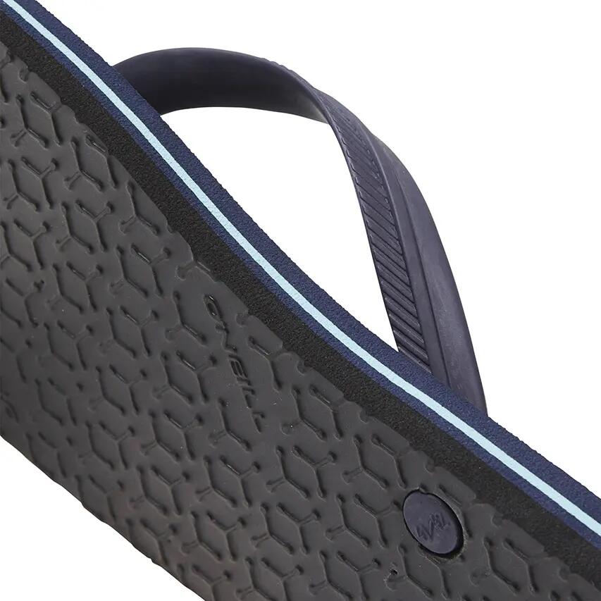 Tongs - Beach - Homme - Confortables, Légères, Profile Logo - Noir/bleu marine 4/4