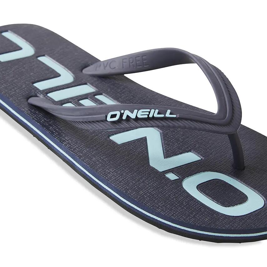 Tongs - Beach - Homme - Confortables, Légères, Profile Logo - Noir/bleu marine 2/4