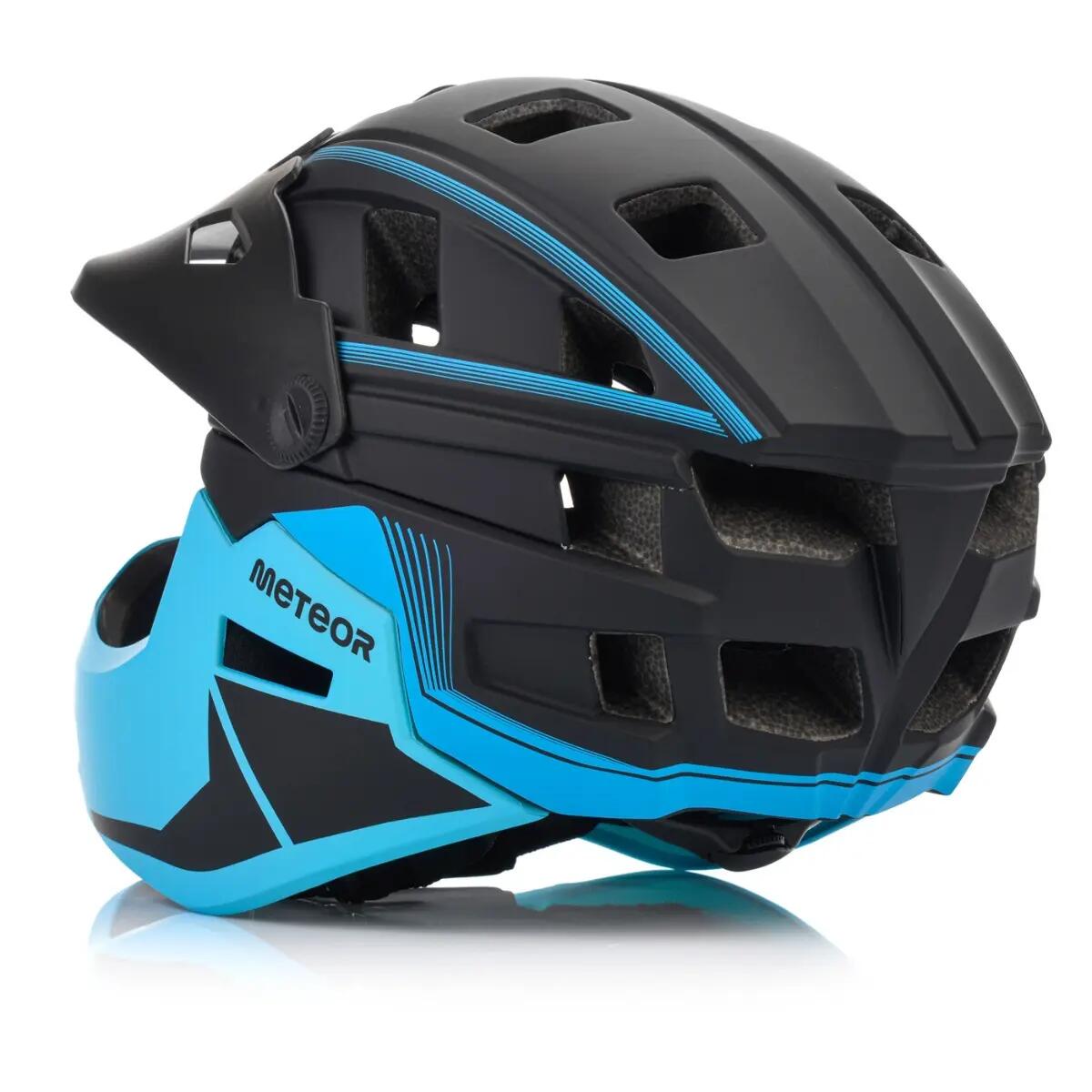 Kask Na Rower Rolki METEOR HYDRA Lekki Regulowany Black Blue 7/7