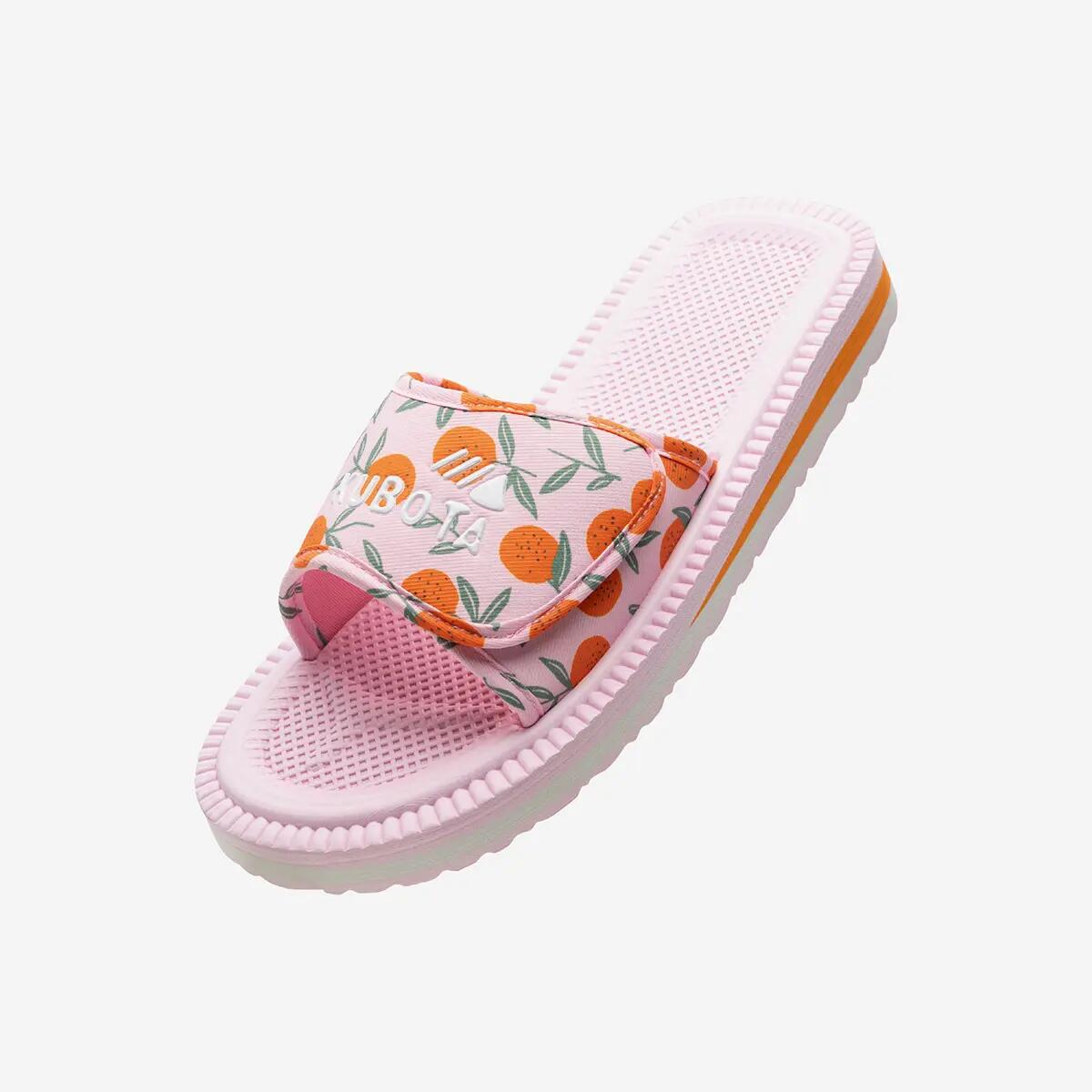 Kubota Femme Claquettes à Scratch Mandarines Rose 2/7