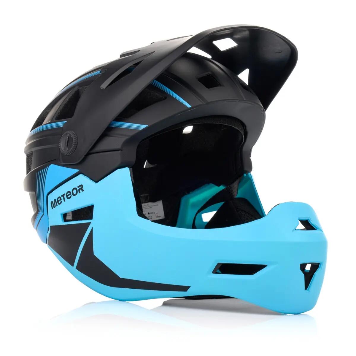 Kask Na Rower Rolki METEOR HYDRA Lekki Regulowany Black Blue 3/7