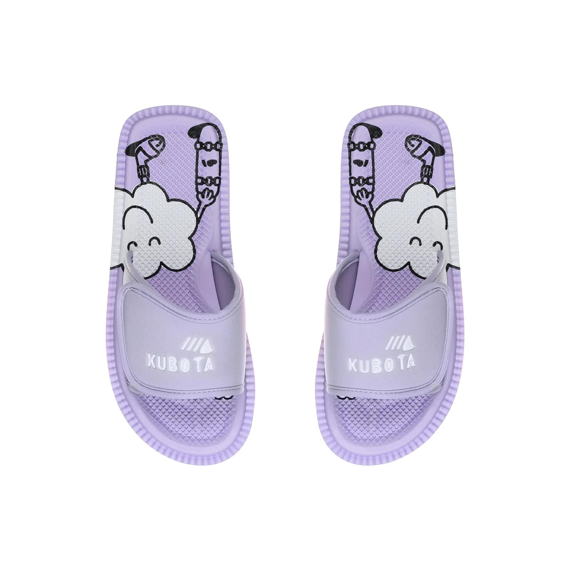 Kubota Damen Klettverschluss Badeschlappen Bunt Violett 2/6