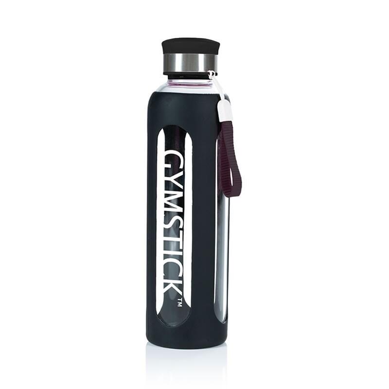 Botella de Agua de Vidrio Botella para Beber Negra 600 ml
