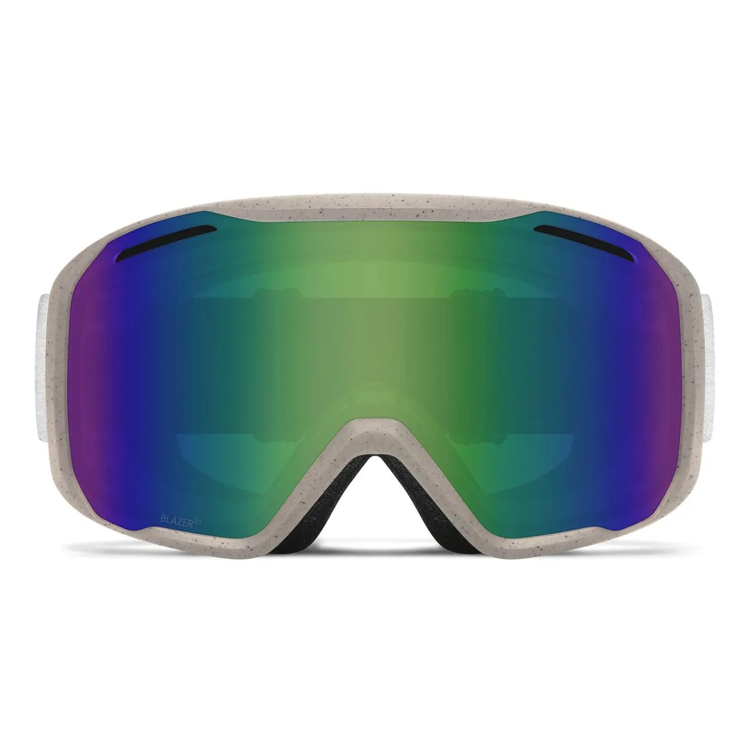 Masque De Ski Blazer Raw Htgt Undyed Green Solx Mirror Antifog Cat 3 Homme 3/4
