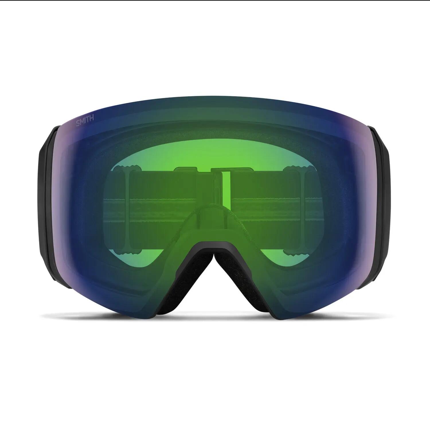 Men's 4D Mag XL Ski Goggles - Black - Chromapop Everyday Green Mirror Cat 2+1 2/4