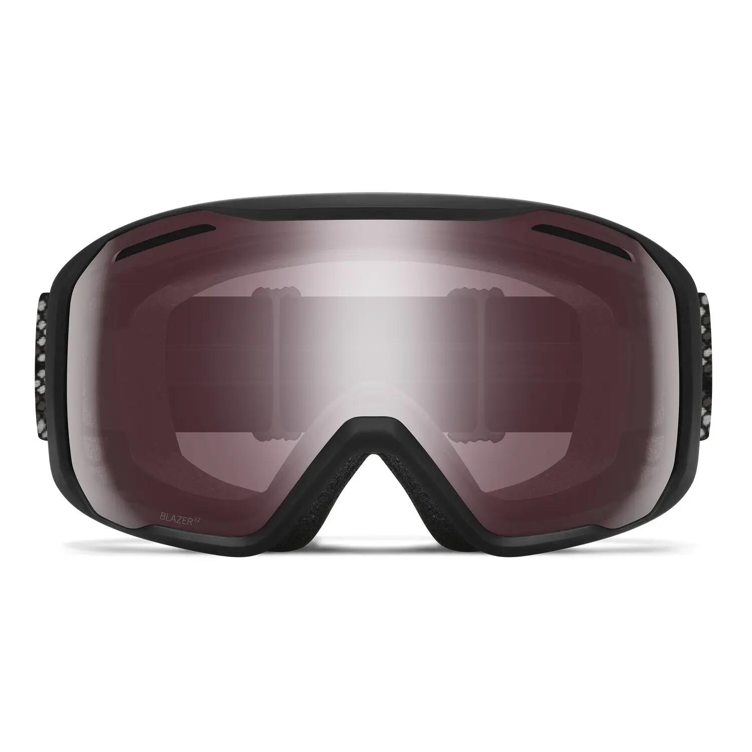 Masque De Ski Blazer Black Snakeskin Ignitor Mirror Antifog Cat 2 Homme 3/4