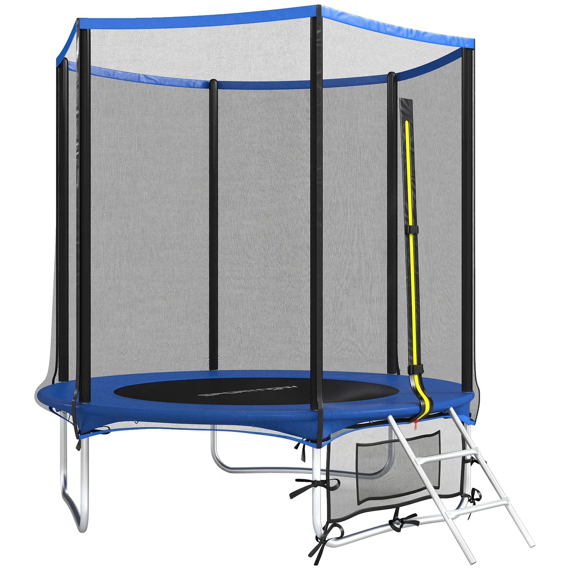Trampoline d'extérieur Ø183 cm pour enfants de 6 ans et plus et adultes, avec fi 2/9