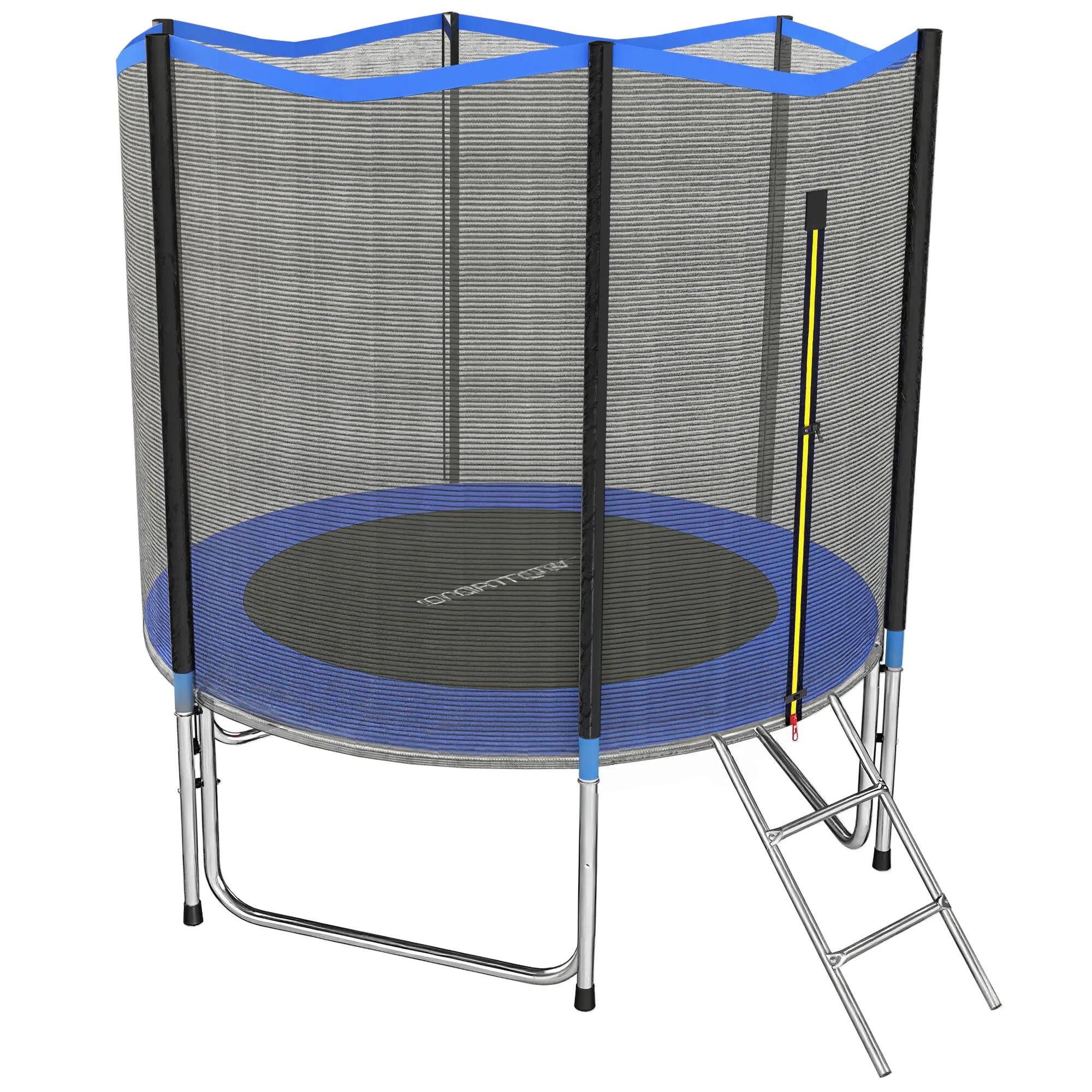 Trampoline d'extérieur Ø244 cm pour enfants avec filet de sécurité, échelle et c 2/9