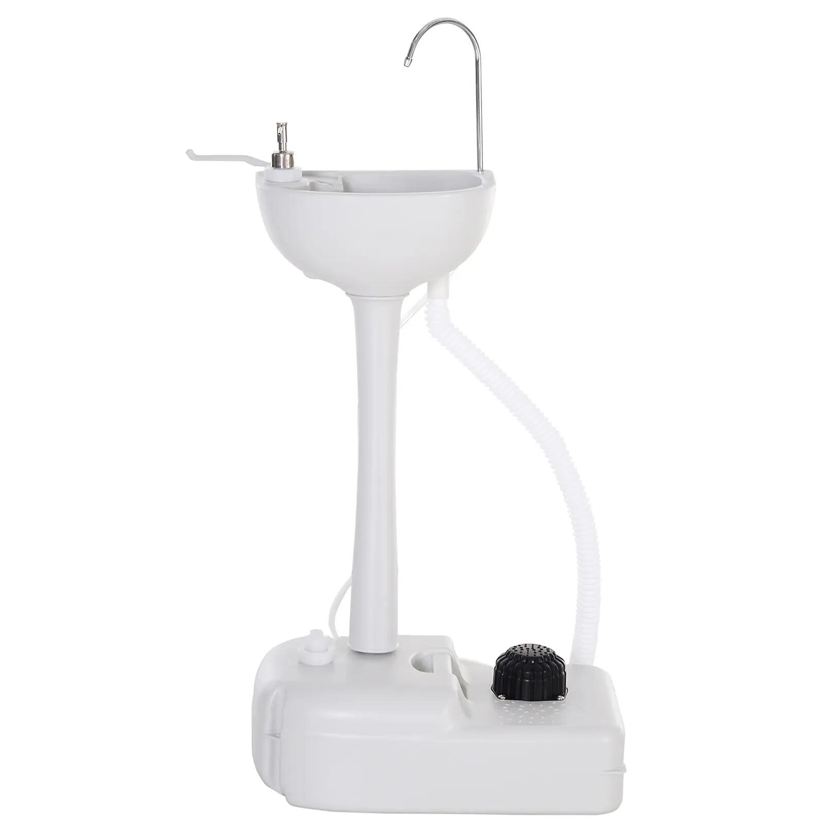 Station de lavage - camping - unisexe - portable, mobile, 17 L - gris clair 2/6