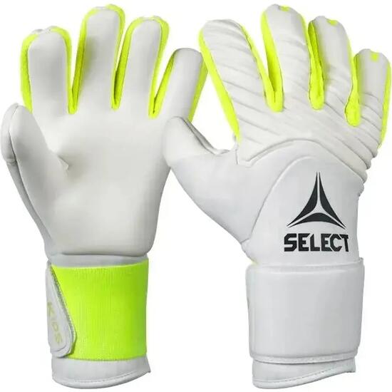 Gants gardien - enfants - latex, chaud - blanc/jaune fluo
