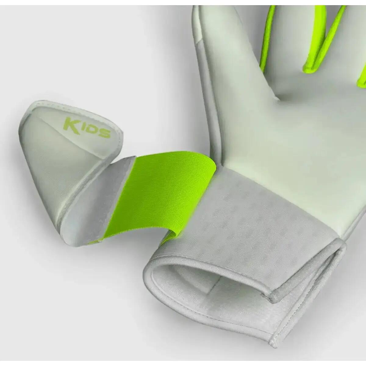Gants de gardien - Football - Enfants - V26 - Blanc/Jaune fluo 2/5