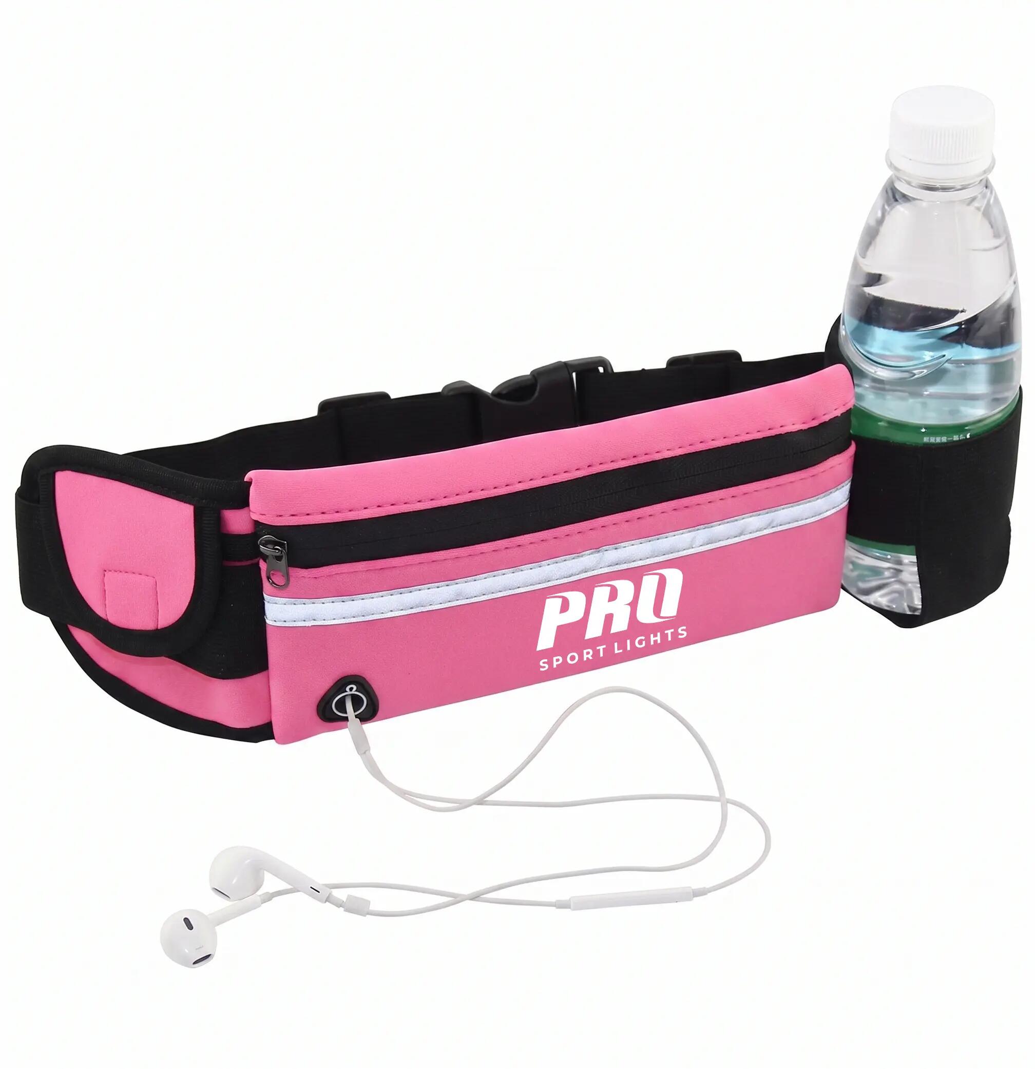 Cinto para correr com suporte para telemóvel Cinto ajustável e refletor 5/7