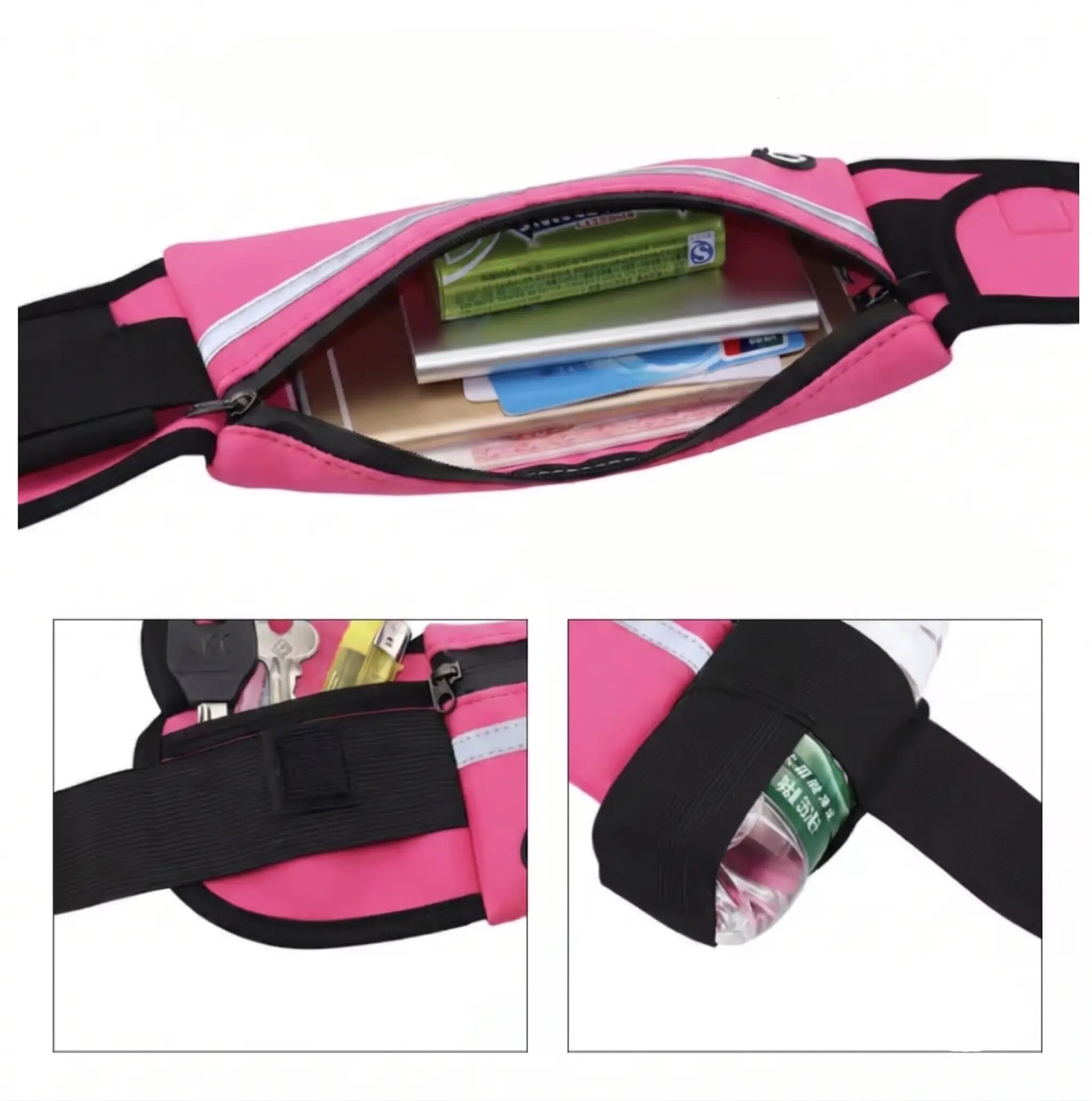 Cinto para correr com suporte para telemóvel Cinto ajustável e refletor 3/7