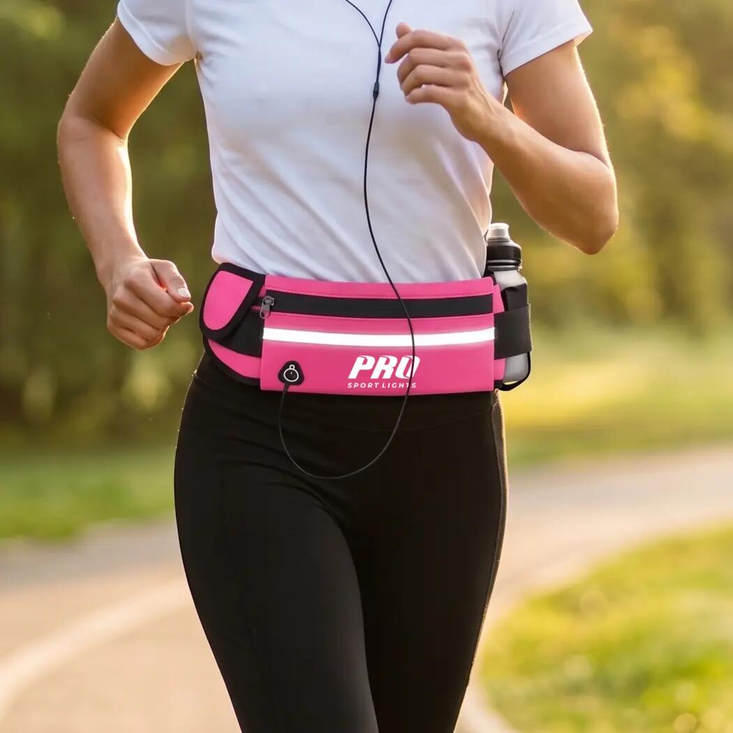 Cinto para correr com suporte para telemóvel Cinto ajustável e refletor 2/7