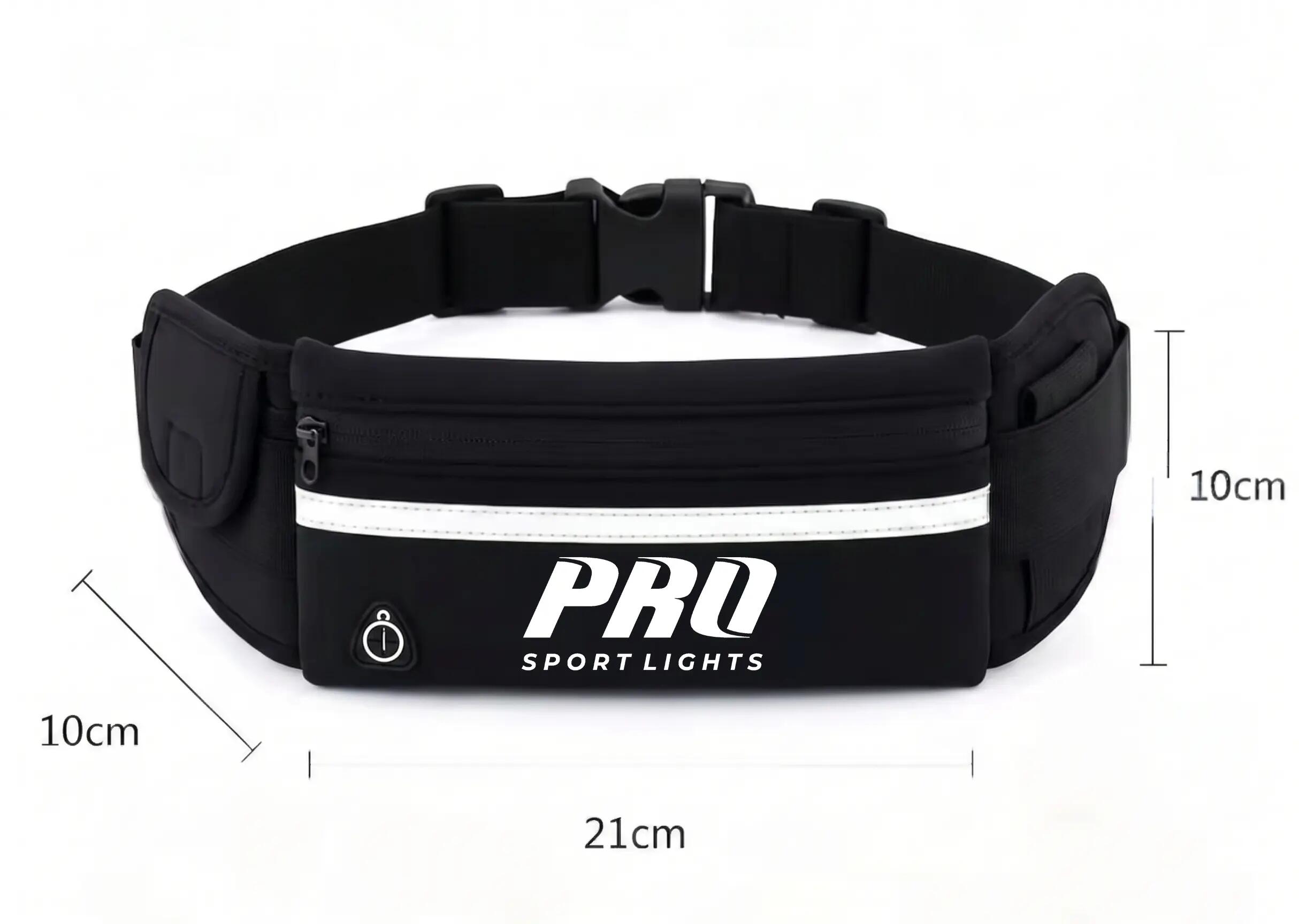 Cinto para correr com suporte para telemóvel Cinto ajustável e refletor 7/8