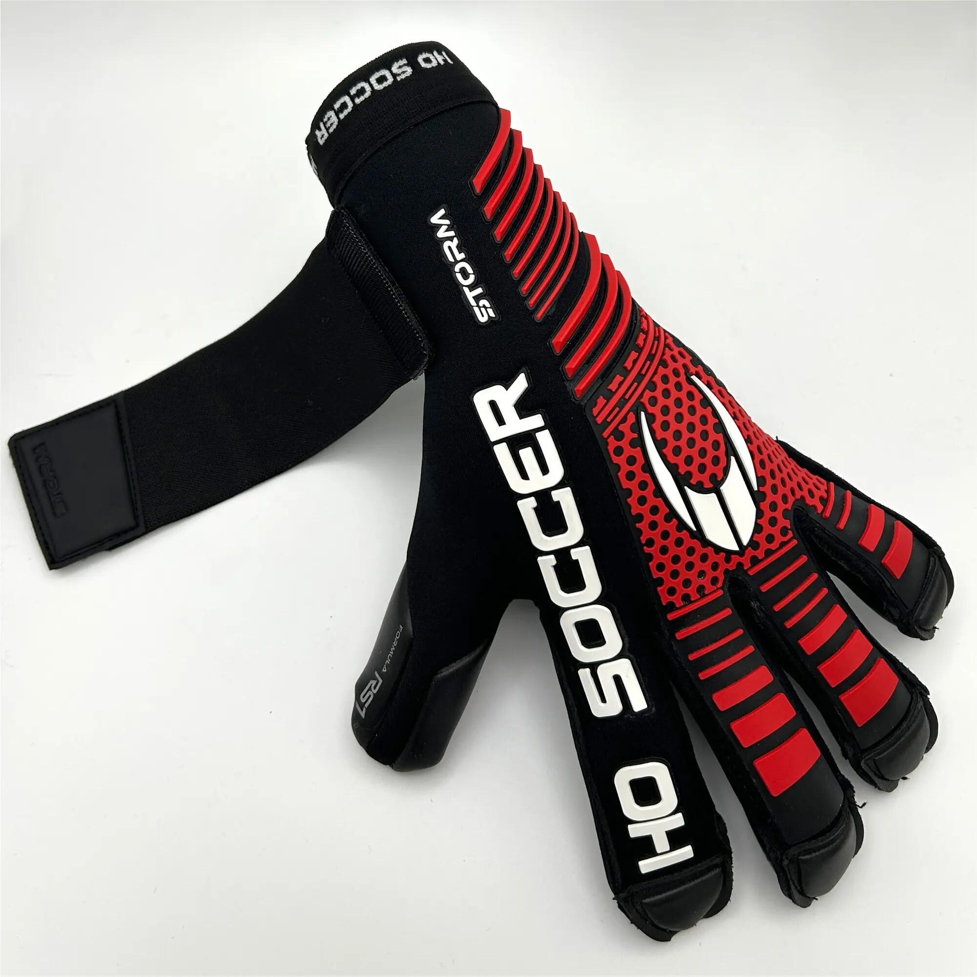 Guanti da portiere Ho Soccer per Adulti Storm Black Red 3/4