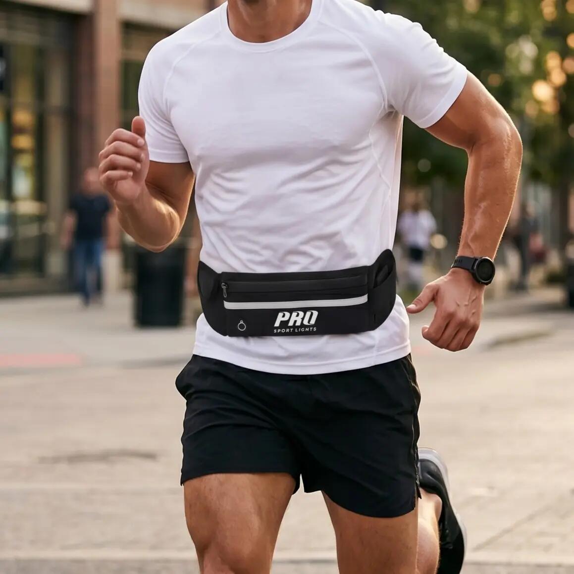 Cinto para correr com suporte para telemóvel Cinto ajustável e refletor 2/8