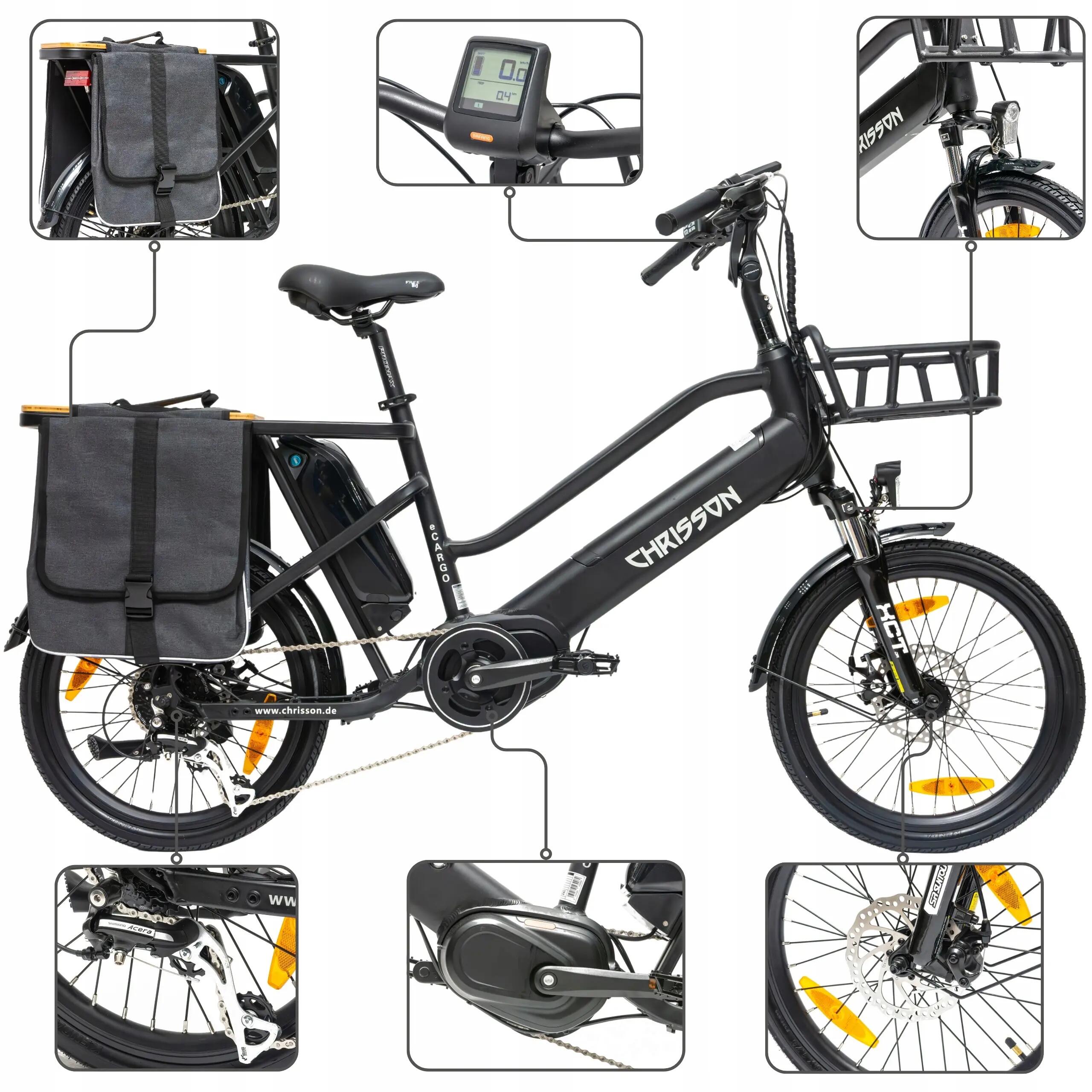 Rower elektryczny cargo 20" eCargo, 8 biegów 11/15