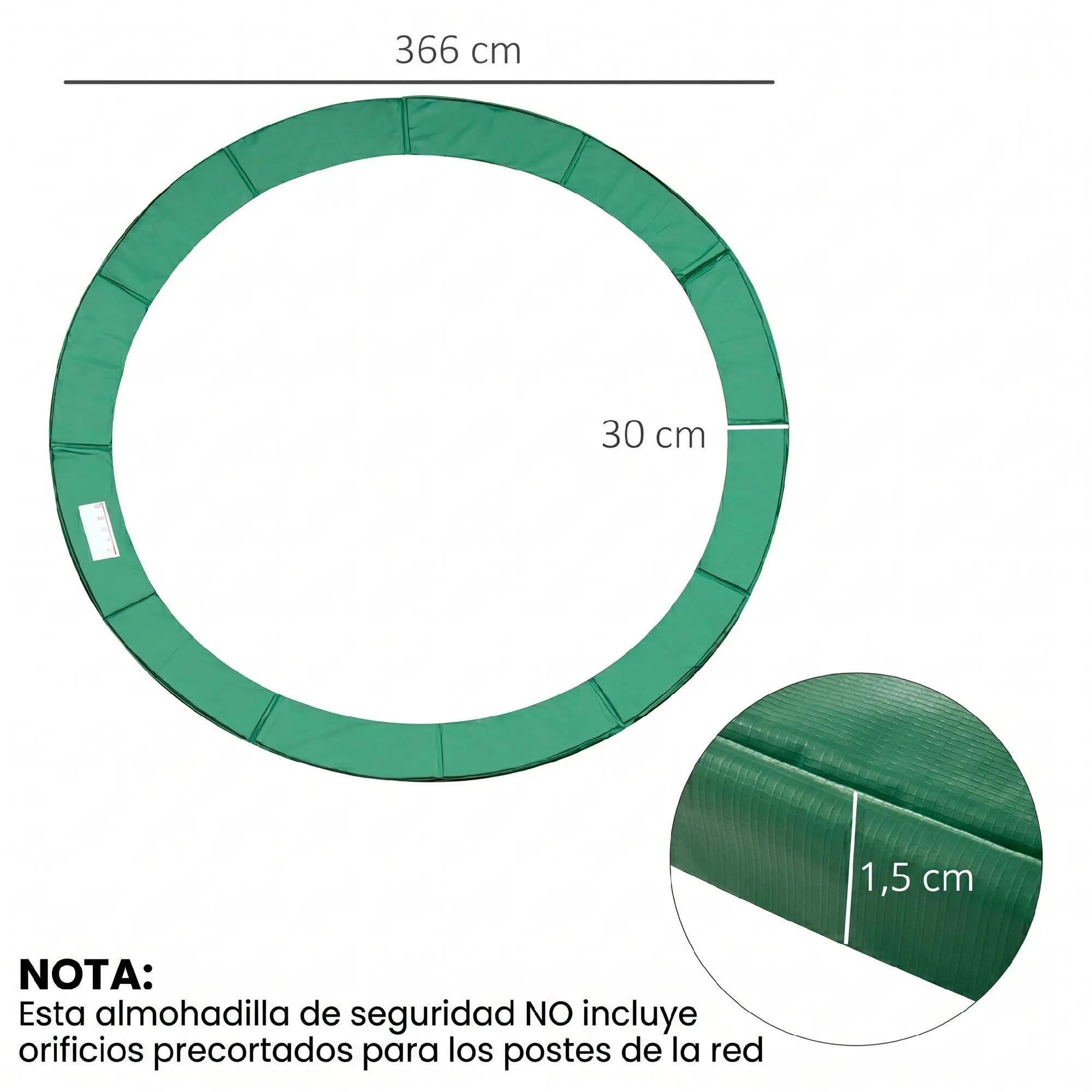Housse de protection rembourrée pour trampoline, bordure de sécurité pour trampo 5/9