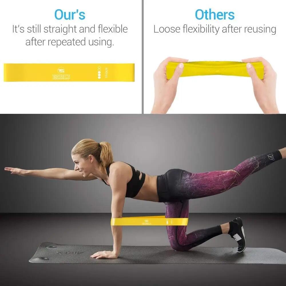 Bande élastique de fitness, [Lot de 5] Bande de résistance élastique, équipement 3/5